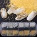 2 Boxes Gold Silver Nail Art Pearls Beads & Rhinestones for DIY Manicure & Jewelry - Buy Online on SooperMarket.com
