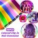 16Pcs Colored Clip in Hair Extensions 22 Inch - New Purple Highlights for Girls & Women - Heat-Resistant Synthetic Hairpieces for Party Hair Decor - Buy Online on SooperMarket.com