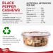 Tropgo Roasted Salted black pepper cashews - Healthy Flavoured Nuts in a Resealable and Recyclable Tub - Vegan Snack Made in Fibre and Protein Rich Caju Nuts - Guilt Free Snack for all Ages (125G) - Buy Online on SooperMarket.com