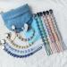 Silicone Dummy Clip Set for Teething Baby - Beige Oatmeal, Pastel Blue & Glacier Grey | Binky Holder for Boys and Girls - Flexible Soother Chain - Unisex Newborn Dummies - 1-Piece Design - Buy Online on SooperMarket.com