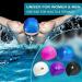Unisex Silicone Bathing Cap with Ear Protection - 2PC Waterproof Swimming Caps for All Hair Types with Earplugs & Nose Clamp - Elastic Black & White Swim Caps for Adults & Kids - Buy Online on SooperMarket.com