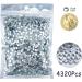 4320Pcs SS20 Clear-Crystal Flatback Rhinestones Bulk for DIY Crafts - 5mm Silver Gems for Nails, Dance Costumes, Clothes, Shoes, Tumblers - Wholesale Glass Diamonds Stones - HINABTRU - Buy Online on SooperMarket.com