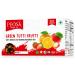 Peosa Delight Tea -Green Tutti Frutti 100% Whole Leaf Darjeeling Green Tea Alphonso Mango Sweet Lime Apple Orange - Strawberry Hot & Iced Tea Natural Exotic Fruits 3.52 Oz Box 40 Cups.