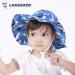 LANGZHEN Beach Sun Protection Hat for Baby Girls - Adjustable Toddler Kids Hat with Wide Brim & Chin Strap, Black Shark-Blue, 1-2 Years - Buy Online on SooperMarket.com