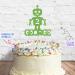 Cakeshop Cake Decoration Pack | Robot Alien Birthday Premium Double Sided Glitter Card Cake Topper & 25g Party Pack of Cake Sugar Sprinkles | Custom Name & Age Cake Decorations (Green) Non-Prime Glitter Card: Green - Buy Online on SooperMarket.com