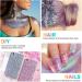 URAQT Body Glitter Gel Set - Holographic Mermaid Sequins & Chunky Cosmetic Glitter for Face, Body, Hair & Nails - Sparkling Festival Party Lotion - White, Silver & Gold - 3Pcs - Buy Online on SooperMarket.com