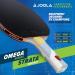 JOOLA Omega Strata Table Tennis Racket - Tournament Level Ping Pong Paddle with Flared Handle and Vizon Rubber - Light Blue - Buy Online on SooperMarket.com