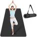 CAMBIVO Extra Wide Yoga Mat for Women and Men (72"x 32"x 1/4"), Eco-Friendly SGS Certified, Large TPE Exercise Fitness Mat for Yoga, Pilates, Workout 6mm Dark Black