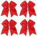 4 Pieces Ponytail Holder Cheerleading Girls Bow Hair Bows Cheering Large Bow Headband Jumbo Ponytail Elastic Hair Band Bowknot Hair Bands Headpiece (Red)
