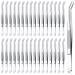 Stainless Steel Tweezers with Curved Serrated Tip Multipurpose Tweezers Sewing Machine Tweezers Forceps Tweezers for Craft (32  Silver) 32 Silver