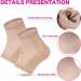 Xaena 3 Pairs of Moisturising Socks Gel Heel Socks Soft Ventilating Gel Heel Socks Open Toe Socks for Dry Hard Cracked Skin Moisturising Day Night Care Skin (Skin) - Buy Online on SooperMarket.com