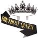 Happy Birthday Queen Crown Set - Tiaras, Sash & Gifts for Women | Birthday Party Decor & Accessories - Buy Online on SooperMarket.com