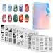 Alexnailart 10 Pieces Nail Stamping Plates Nail Art Plates Set Multi-Patterns Christmas Image Template Nail Design Manicure Stencils Tool with Storage Bag (Set7)