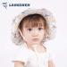 LANGZHEN Beach Sun Protection Hat for Baby Girls | Adjustable Toddler Kids Hat | Wide Brim Summer Play Hat with Chin Strap | Sika Deer Design | Ages 4-8 - Buy Online on SooperMarket.com