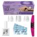 Mylee Fix N Flash Soft Gel Tips Shorts Kit 3 shapes 216pcs Almond Square & Coffin Includes Gel Prep Wipes & Half-moon Nail File Full Cover Nail Art Gel Nail Extensions Flexible & Resistant