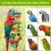 Large Parrot Toy for Climbing, Chewing & Preening - Multicolored Wooden Block Toy | MQUPIN M-22inch - Buy Online on SooperMarket.com