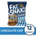 Fat Snax Low-Carb Soft Baked Keto Cookies - Chocolate Chip (Pack of 12) | Almond Flour, Gluten-Free, Low Sugar Snack | 2g Net Carbs, 8g Fat - Buy Online on SooperMarket.com
