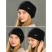 Jaxmonoy Cashmere Slouchy Knit Beanie Hat for Women - Winter Soft Warm Black Skull Cap - Buy Online on SooperMarket.com