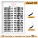 D Curl Cluster Lashes Kit - 14 Pairs / 196 PCS DIY Eyelash Extension Segments (Devil 02-D) - Buy Online on SooperMarket.com
