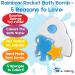The Bean People Space Rocket-Themed Bath Bombs for Kids - Rainbow Coloured Kids Bath Bombs with Toys Inside Sponge Bath Toys 5 to Collect Fantastic Scent Rainbow Rocket - Buy Online on SooperMarket.com