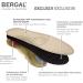 Bergal Breathable Leather Comfort Footbed - Plant-Tanned Activated Carbon Orthopedic System for Men & Women (EU 36-50 US M1.5-12) - Buy Online on SooperMarket.com