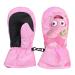 FAYHIJUN Waterproof Kids Mittens Toddler Winter Cold Weather Thermal Fleece Lined Warm PU Palm Gloves Snow Ski Glove for Age 1-9 Boys Girls Baby Skiiing Snowboarding Cycling Running Walking Outdoor Pink M(Age4-6)