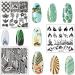 JEEWHEET 12pcs Nail Stamping Templates Plate Set for Nail Art - Summer Rose, Flower, Animal, Mandala, Mermaid, Christmas Designs - Includes Scraper, Silicone Stamper, Storage Bag - Stamping Plates - Buy Online on SooperMarket.com