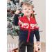 Kids Christmas Reindeer Sweater Cardigan | Boys Winter Knit Jumper 18-24 Months Navy Blue - Buy Online on SooperMarket.com