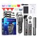 Bestauty Barber Clippers Set Nose Hair Trimmer for Men Professional Beard Trimmer Cordless 2500mAh Waterproof Hair Clippers for Haircut Carving Shaving Trim Nose Hair (Silver)