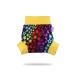 Petit Lulu Pull Up Cloth Nappy Wrap | Size M | Washable Diaper Wrap | Reusable Cloth Nappies | Made in Europe (Rainbow Stars)