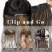 KooKaStyle Long Wavy Clip-In Synthetic Hair Extensions 20 Inch Black - 4PCS Thick Double Weft Hairpieces for Women - Buy Online on SooperMarket.com