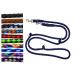 Dog linen large dogs up to 80 kg double -line jumbo 2.40m / 2.80m / 3.50m / 5m adjustable exercise line / guide in 17 different fabras very stable (3.50m 4 -fold navy blau) 3.50m 4 -fold navy blau