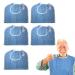 Bibs for Adults Adult Bibs for Eating 5PCS Absorbent Large Adult Bibs for Elderly Women Men Terry Cloth Bibs with Loop Closure Clothing Protectors