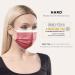 50x Medical Face Masks - Made in Germany CE Certified Type IIR 99.78% BFE One-Way Protection Adult Size Red - Buy Online on SooperMarket.com