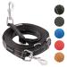 Vitazoo dog leash - 3mx2.5cm - nylon -graphite leash leash leash with carabiners for small medium -sized and large dogs - adjustable guide leash with 4 different lengths in black reflective reflective for your dog 3m black