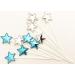 Buy Ailexi Handmade 10-Piece Leather Reflective Glitter Cake Toppers - Light Blue & Silver Stars for Cupcakes & Ice Cream - Buy Online on SooperMarket.com