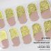 Semi Cured Gel Nails Strips - 20 Stickers Nail Wraps - Soft Self-Adhesive Gel Nail Stickers - Gold Glitter Gel Nail Strips for Nails Manicure Nail Wraps UV/LED Lamp Required Gold Edge - Buy Online on SooperMarket.com