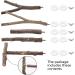 5PCS Natural Wood Bird Perches for Parrot - Wooden Stand Branches for Small Birds - Cage Accessories for Parakeet, Budgies, Cockatiels, Conure, Lovebirds - Buy Online on SooperMarket.com