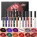 12pcs Matte Liquid Lipstick with Lip Plumper Makeup Sets  High Pigmented Dark Black Blue Green Purple White Lip Gloss Set  Long Lasting Waterproof Smudge-proof Halloween Cosplay Lip Stain Gift Kit  Halloween Set