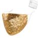Bling Sequin Fashion Face Mask with 2 Filters for Women Reusable Washable Sparkly Glitter Face Mask with Adjustable Ear Loops Gold