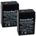 PowerStar 2 Year Warranty 6V 4.5AH SLA Battery Replaces elb06042 es4-6 ps-640 gp640-2PK