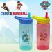 Paw Patrol Chase and Marshall 420ml Reusable Water Bottles for Kids | Set of 2 Silicon Straw Sipper Bottles | 6+ Months Square Bottles - Buy Online on SooperMarket.com