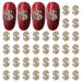 RUNRAYAY 40Pcs 3D Dollar Sign Nail Art Charms with Rhinestones Gold Nail Studs Diamonds for Nail Art Accessories Retro Nail Jewelry Decoration for DIY Crafts Nail Decor