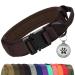 Joytale Tactical Dog Collar | Dog Collar with Handle | Dog Collar Large Dogs with QR Code Dog Tag Brown LL Brown
