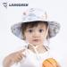 LANGZHEN Baby Girls Sun Protection Hat | Adjustable Toddler Kids Wide Brim Play Hat with Chin Strap | Octopus Design | 1-2 Years - Buy Online on SooperMarket.com