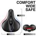 BRGOOD Men's Bike Seat - Waterproof with Dual Shock Absorbing Balls, Memory Foam Padding - Universal Fit for Exercise Bike/Cruiser - 10.2x8.2 inches - Buy Online on SooperMarket.com