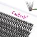 Individual Lashes Fadlash Cluster Eyelashes Extension 40 Root 0.07mm D Curl 14mm Single Length Eyelashes Individual Cluster Lashes Self-Application DIY Lashes Extensions 14mm 40D-0.07-D