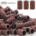 100Pcs Nail Sanding Bands for Nail Drill 80Grit Nail Drill Sanding Bands with 3/32 Nail Drill Bit for Remove Hard Gel Nail Shape Acrylic Nail Professional Nail Drill Bands Accessories with Boxed brown-80