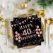 40 Rose Gold Napkins - 40th Birthday Party Decor | 33x33cm Paper Napkins for Men & Women - Buy Online on SooperMarket.com