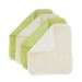 Natural Organic Bamboo and Ramie Dual Sided Washcloths Hand Towels Ultra Soft for Shower Bath Spa Gentle for Body Face Sensitive Baby Skin Pack of 4(Green and White)
